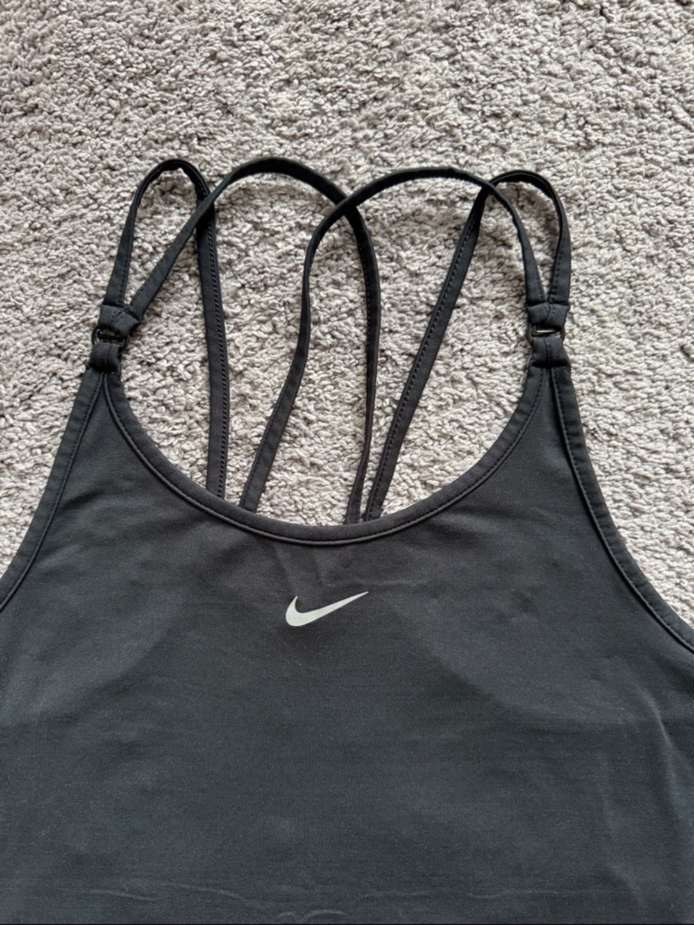 Women's Nike Dri-FIT One Luxe Slim Fit Strappy Tank Top Black Size M - Picture 6 of 15